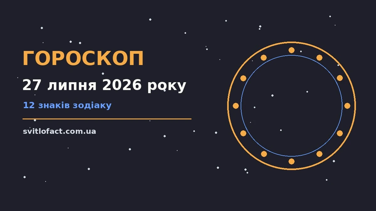 Гороскоп на 27 липня 2026 року: орієнтири для кожного знака про фінанси та особисте життя