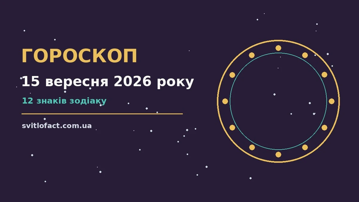 Зодіакальний круг на тлі ранкового світла, що символізує гороскоп на 15 вересня 2026 року