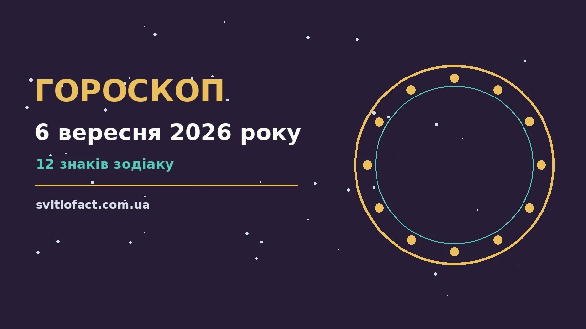 Недільний гороскоп на 6 вересня 2026 року: орієнтири для всіх знаків Зодіаку
