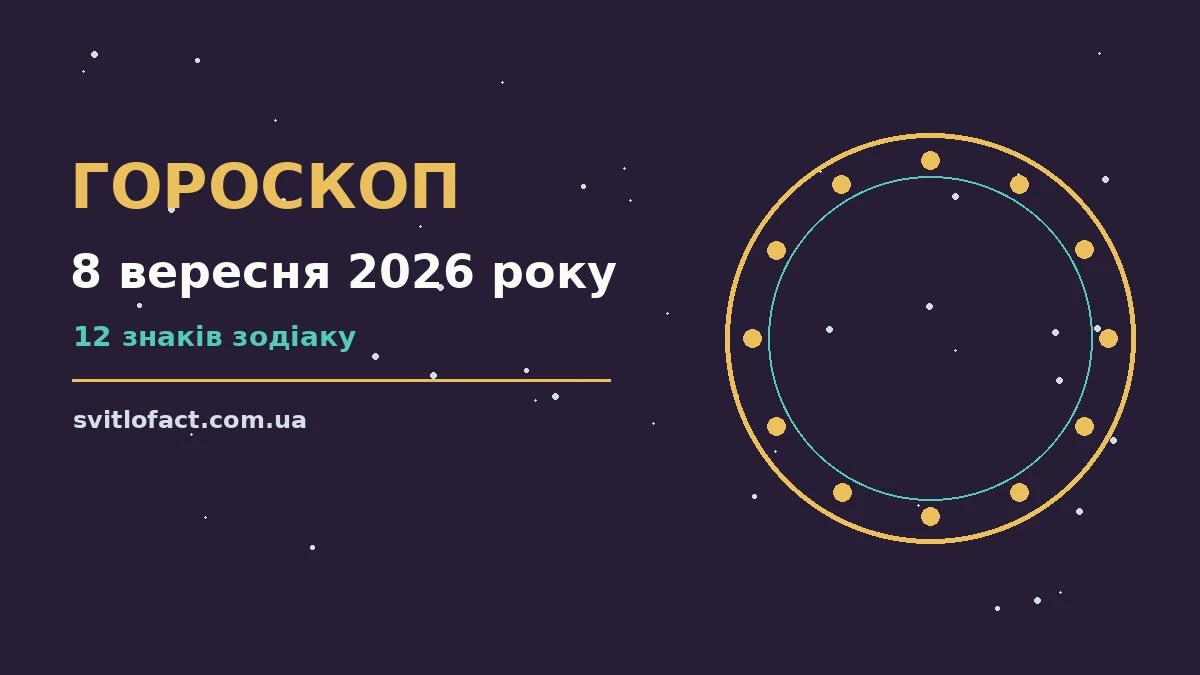 Гороскоп на 8 вересня 2026 року: фінанси, робота та поради для кожного знака Зодіаку