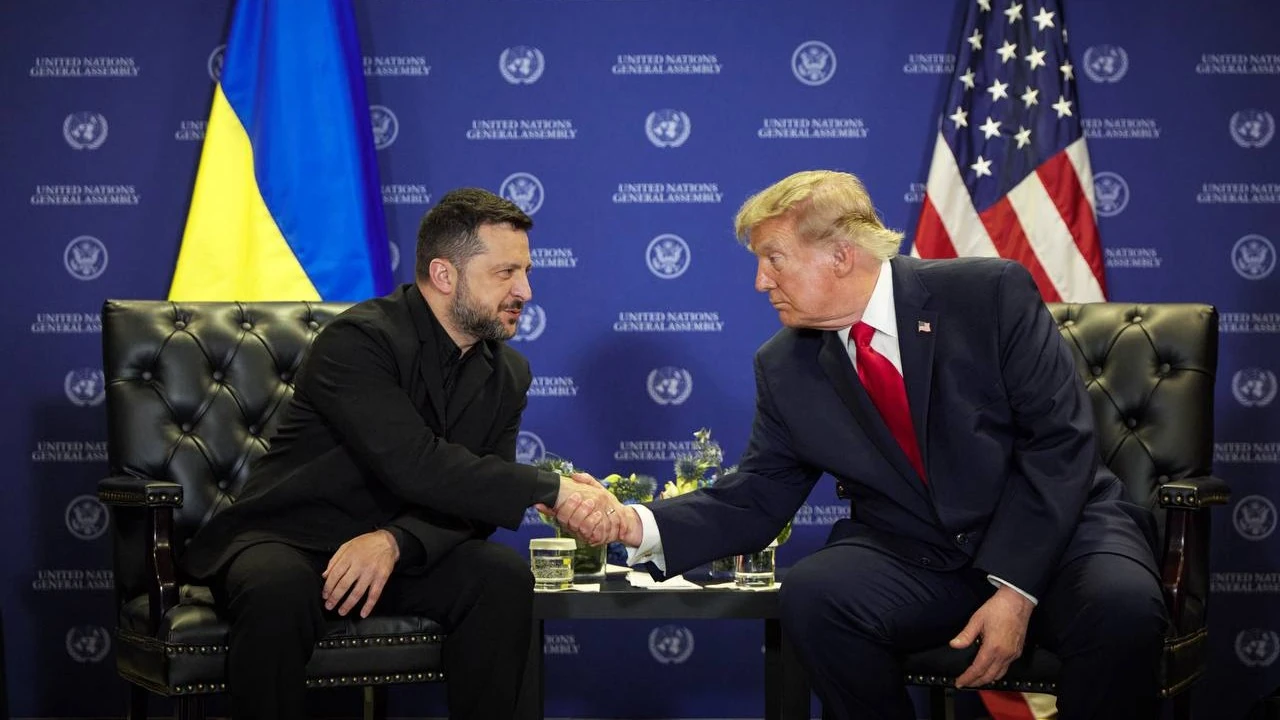 Зеленський і Трамп під час зустрічі у Нью-Йорку 22 вересня 2026 року