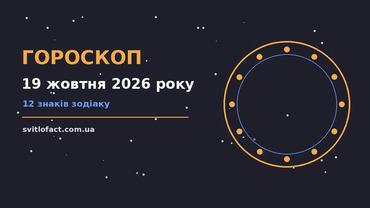 Гороскоп на 19 жовтня 2026 року: орієнтири для кожного знака про фінанси та особисте життя