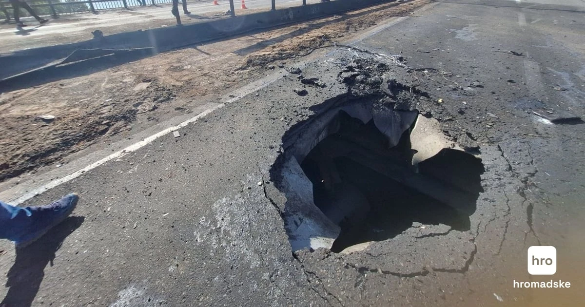 У Києві дрон вдруге за дві доби влучив у Північний міст: що відомо станом на 4 жовтня